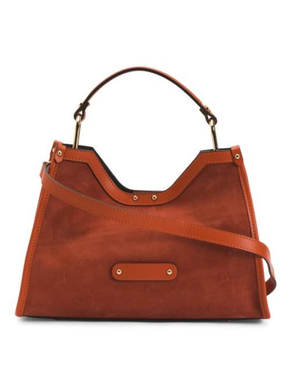 CHEVAL Made In Italy Suede Geo Satchel